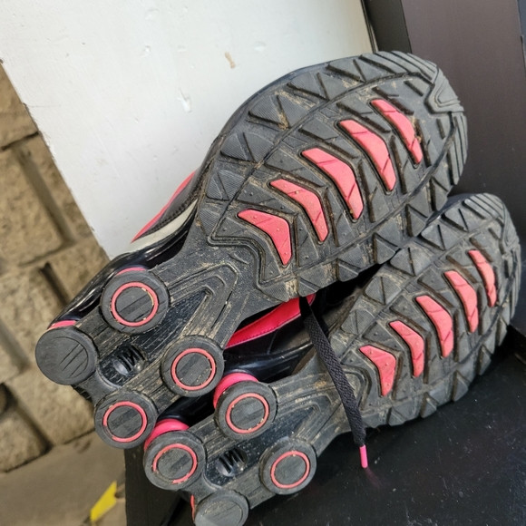 NIKE Shox Heritage Black Pink Running Shoes Women's Sz 8.5 M barbie - Picture 7 of 9